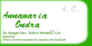 annamaria ondra business card